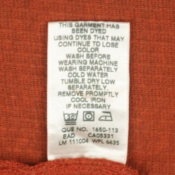 Woolrich Men's XL Orange Crewneck Ribbed Long Sleeve Knit Sweater - Picture 7 of 7